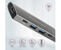 Axagon HMC-5G21 USB-C 10Gbps SPEEDSTER 5in1 hub - 1485451 - zdjęcie 3